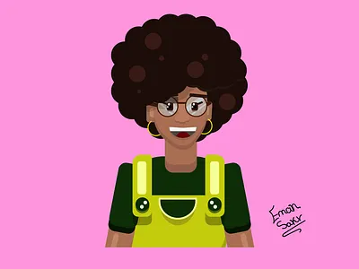 girl illustration flat illustraion portrait vector