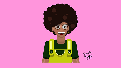 girl illustration flat illustraion portrait vector