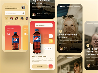 Drink Order App - Exploration app concept drink app drinks icecream ios app design minimal product product design stories ui ui ux uidesign ux