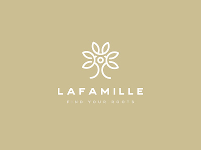 Lafamille Logo Design branding clean family tree farm graphic design icon identity leaves lineart logo mark minimal modern abstract nature plant organic vintage