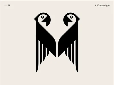 M for Macaws - 36 Days of Type 2020 alphabet alphabet typography bestiary bird bird logo birds graphicdesign johannlucchini logotype logotypes macaw macaws negative space parrot parrot logo parrots