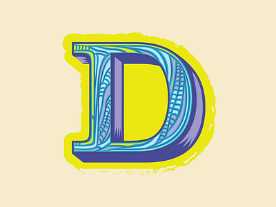 36 Days of Type — D for Dragonfly 36 days of type 3d type animal alphabet branding dragonfly illustration letter d lettering logo stained glass type