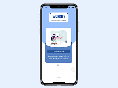 Onboarding / Sign Up screens for Co-working app app design figma interaction interaction design minimal minimalism minimalist onboarding screens principleapp ui design