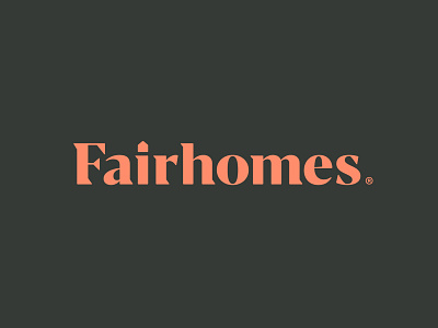 Fairhomes wordmark brand branding design home house icon lettering logo modern realestate startup wordmark wordmark logo