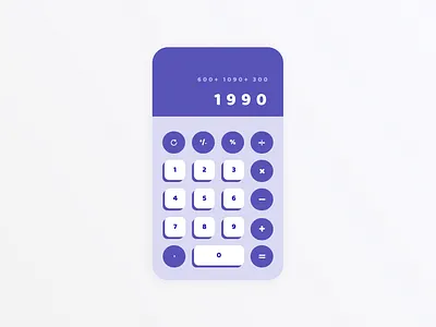 Daily UI #4 — Calculator calculator daily ui dailyui design mobile purple