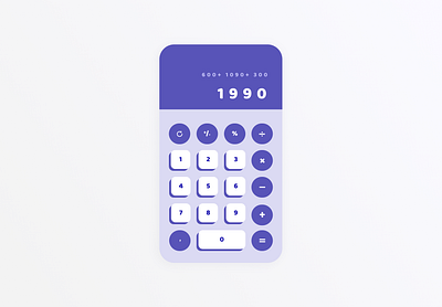 Daily UI #4 — Calculator calculator daily ui dailyui design mobile purple