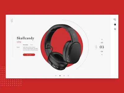 Skullcandy action animation audio branding design ecommerce gaming headphone illustration landing page motion design online store red redesign concept shopping store ui ux vector website