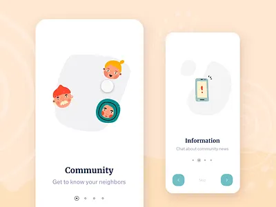 🤝Community App: Component States adobe xd animation community component library component states cute help helping illustration illustrations livestream neighbor neighborhood onboard onboarding pastel prototype tutorial ui ui tutorial