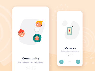 🤝Community App: Component States adobe xd animation community component library component states cute help helping illustration illustrations livestream neighbor neighborhood onboard onboarding pastel prototype tutorial ui ui tutorial