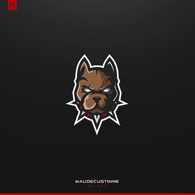 PITBULL mascot logo cartoon dog esport gaming logo mascot vector