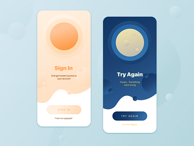 Daily UI #11 - Flash Message art direction branding dailyui dailyui 011 dailyui 11 dailyui011 dailyui11 design dribbble error flashmessage illustration moon signin signup sun ui ux ui design ux design weather