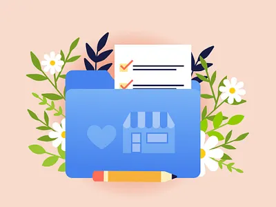 Blog Post: Small business Resources blog graphic blog post design floral flowers icons illustration vector