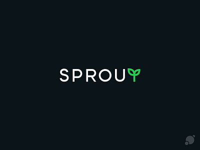 sprout logo black and white blackorbitart branding colorful creative font logo geometric graphics design logo sprout typography vector graphics лого логотип