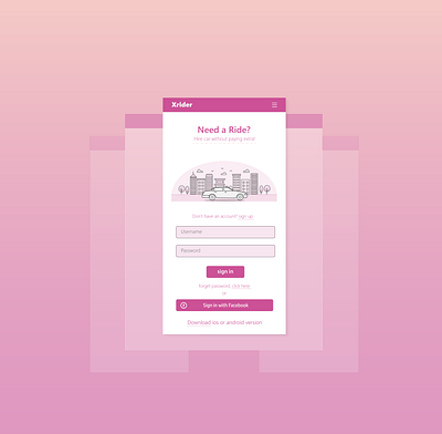 Ride sharing app android app design branding design designer icon ride ui ux vector
