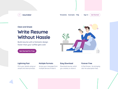 Self Space Illustrations moonmen product design resume ui ux web