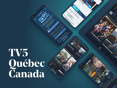 TV5 , Promote the discoverability of TV shows app interactive design ui design ux design