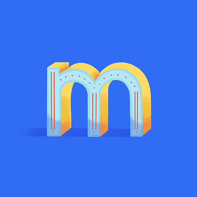 36 days of type: M 2020 36daysoftype 36daysoftype07 colors palette digital illustration digital painting illustration