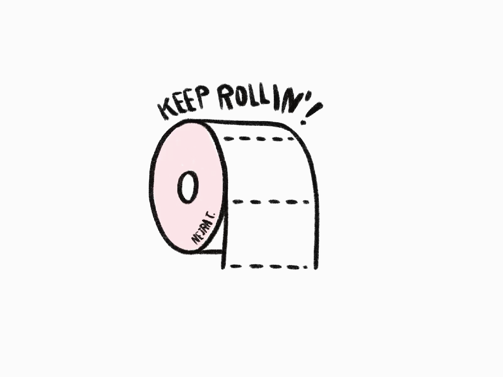 keep rollin paper animated gif animatedgif animation design gif illustration toilet