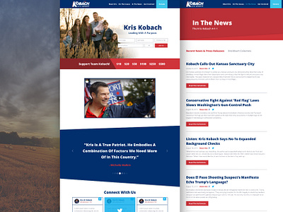 Kobach for Senate design politics ui ux web design website