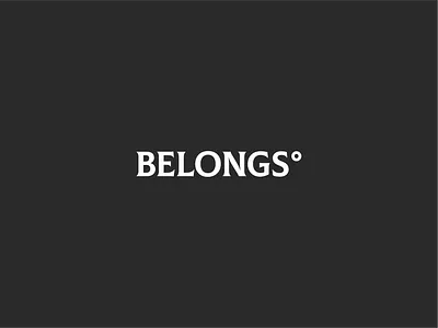 Belongs branding branding agency branding and identity brandmark brown gray leather logo sophisticated strong symbol typebrandmark