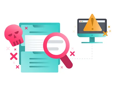 Cyber Breach Spot Illustration colorful computer cyber cybersecurity data design gradient illustration technology vector