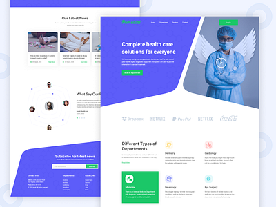 Medical Landing Page clinic dental design doctor doctor appointment health health care healthcare homepage hospital landing page medical medical care medicine modern patient pharmacy ui web design website