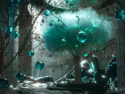 Unlikely place 3d 3d art 3d design abstract cinema4d cover art design octane search surreal