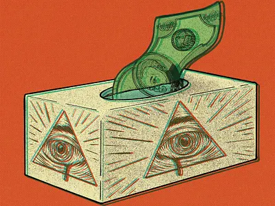 Money Trouble adobe illustrator adobe photoshop crying design humor humorous illustration illustration procreate product design tissues