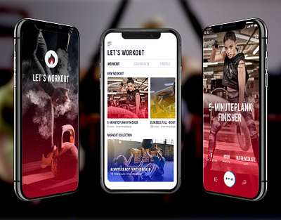 Let’s Workout App: UI UX Design application branding design mobile research ui kit uiux user interface ux ux design