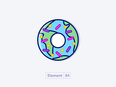 Mmmmm Earth Donut 10th anniversary birthday design donut donuts e84 earth element 84 illustration space sprinkles stars