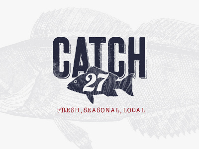 Catch27 branding design fish local logo restaurant restaurant branding seafood