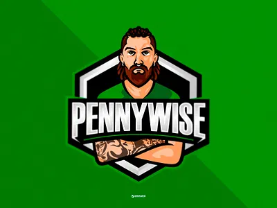 PENNYWISE MASCOT LOGO branding design esports gaming illustration logotype mascot mascot logo typography vector