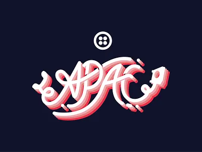 APAC regional shirt hand drawn lettering