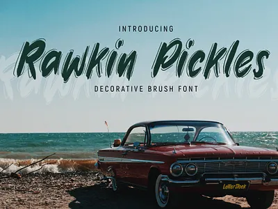 [FREE FONT] Rawkin Pickles - Hand drawn brush font brush font decorative font design font font design fonts fonts collection hand drawn font lettering logo font typeface typography