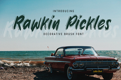 [FREE FONT] Rawkin Pickles - Hand drawn brush font brush font decorative font design font font design fonts fonts collection hand drawn font lettering logo font typeface typography