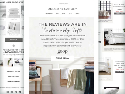 Under the Canopy design e mail email email design klaviyo marketing newsletter responsive template