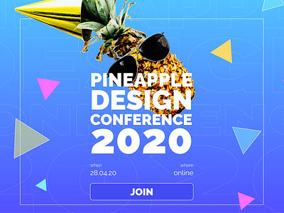 Design Conference blue conference design landing pineapple