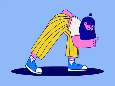 hey you! adobe apple blue brush doodle girl illustrator power vector wacom wacom intuos