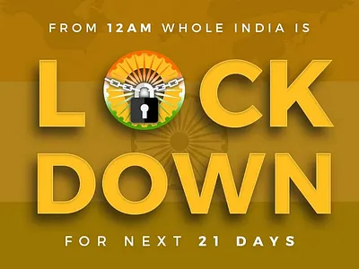 India lockdown for 21 days ads banner corona virus information creative post design facebook campaign banner fight against corona virus illustration photoshop art social media marketing banner