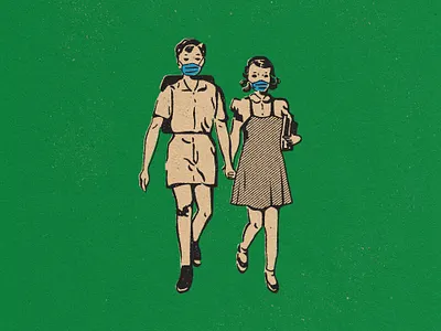 Kids atomic books design illustration kids kids illustration masks paper retro students true grit texture supply truegrit vector vintage