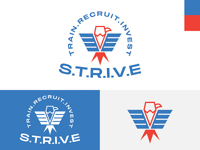 S.T.R.I.V.E. Logo america eagle eagle logo logo red white blue veterans