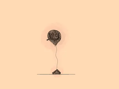 Sketch for [DAY36] artwork balloon creepy drawing horror horror art monster pattern scary sketch