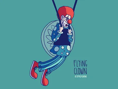 The Flying Clown 🚀🤡 character character design character illustration illustration procreate smashdraw