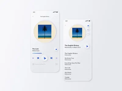 Music Player - Daily UI 009 app dailyui dailyui009 dailyuichallenge design designer interfacedesign mobile app mobile app design mobile ui music player music player app music player ui neumorphic design neumorphism neumorphism ui ui userexperience userexperiencedesign webdesign