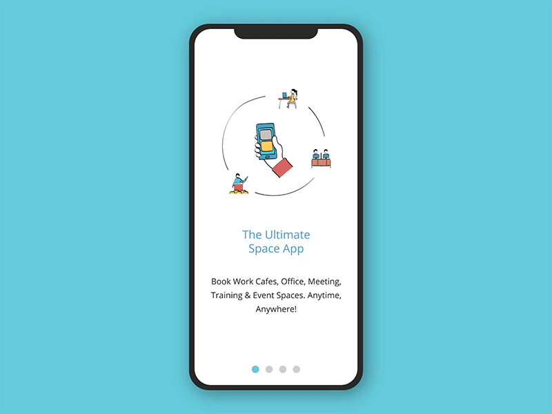 App intro screens by Sathish Kochadai on Dribbble