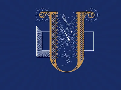 36daysoftype – U 36days 36daysoftype art deco letter lettering type typo u