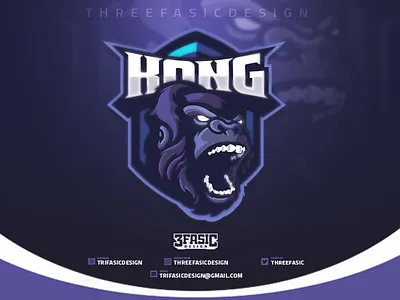 Kong animal custom logo drawing esportlogo illustration ilustrator king kong kong logo mascot character mascot design mascot logo mascotlogo sportlogo vector