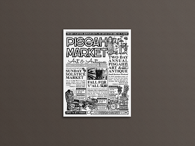 Flea Market Flyer: Pisgah Market event poster flea market flyer design poster design