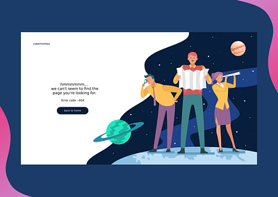 404 - Page Not Fount UI 100daysofui adobexd dailyui design illustration ui