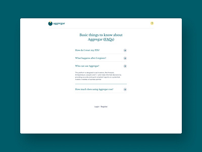 CLEAN FAQ - AGGREGAR brand business clean ui designthinking faq ghana technology ui uxui